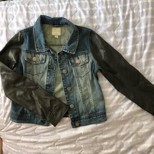 The Children’s Place XL girls denim/leather coat